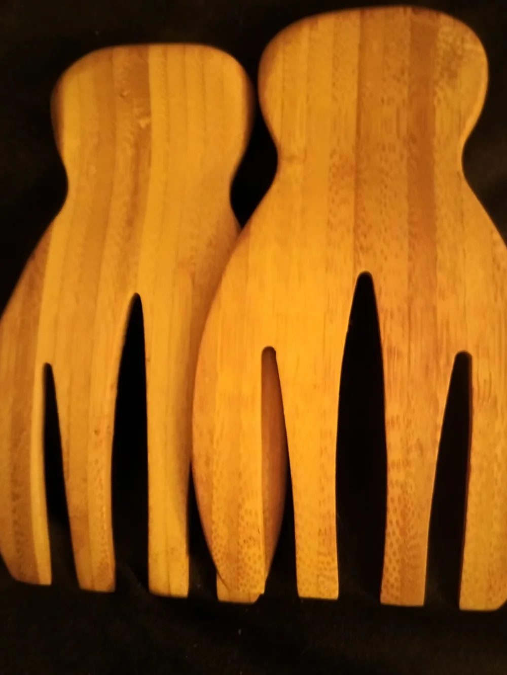 Core Bamboo Hands Serving Set - Light Natural Wood